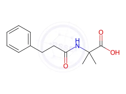 Chemical structure of Alanine, 2-methyl-N-(1-oxo-3-phenylpropyl)-