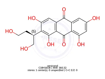 Chemical structure of versiconol
