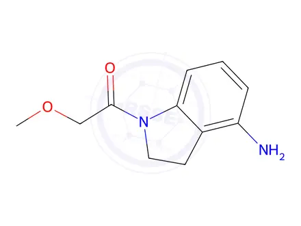 Chemical structure of 1-(4-amino-2,3-dihydro-1H-indol-1-yl)-2-methoxyethan-1-one