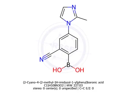 Chemical structure of (2-Cyano-4-(2-methyl-1H-imidazol-1-yl)phenyl)boronic acid