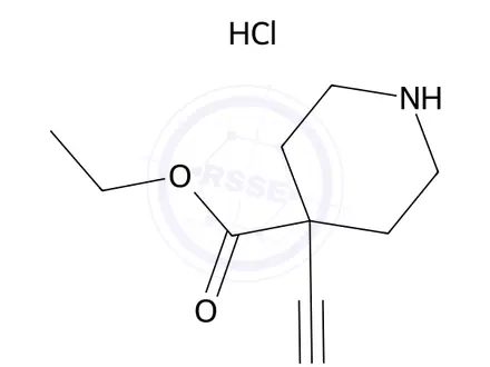 Chemical structure of Ethyl 4-cyanopiperidine-4-carboxylate hydrochloride