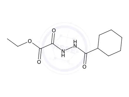 Chemical structure of Ethyl 2-(2-(cyclohexanecarbonyl)hydrazinyl)-2-oxoacetate