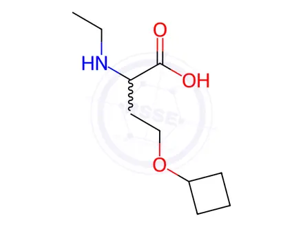 Chemical structure of O-cyclobutyl-N-ethyl-L-homoserine