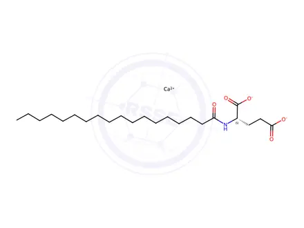 Chemical structure of calcium N-(1-oxooctadecyl)-L-glutamate (1:1)