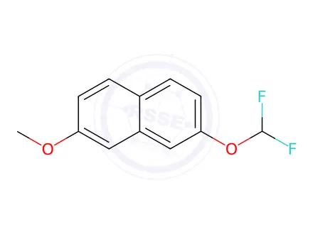 Chemical structure of Naphthalene, 2-(difluoromethoxy)-7-methoxy-