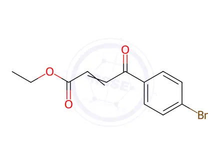 Chemical structure of (E)-ETHYL 4-(4-BROMOPHENYL)-4-OXOBUT-2-ENOATE