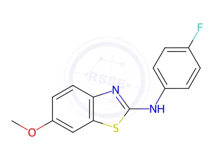 Chemical structure of N-(4-Fluorophenyl)-6-methoxybenzo[d]thiazol-2-amine