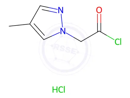 Chemical structure of 2-(4-Methyl-1H-pyrazol-1-yl)acetyl chloride hydrochloride