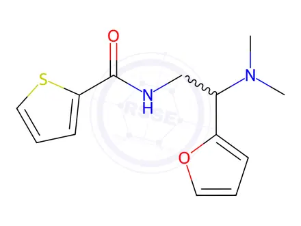 Chemical structure of n-(2-(Dimethylamino)-2-(furan-2-yl)ethyl)thiophene-2-carboxamide