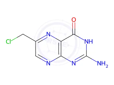Chemical structure of 2-Amino-6-(chloromethyl)pteridin-4(3H)-one