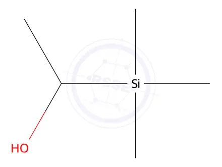 Chemical structure of 1-(TRIMETHYLSILYL)ETHANOL, 98