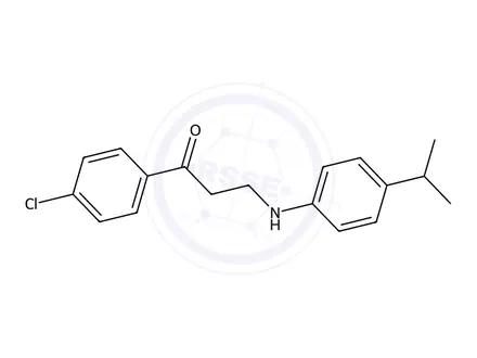 Chemical structure of 1-(4-Chlorophenyl)-3-((4-isopropylphenyl)amino)propan-1-one
