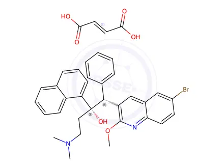 Chemical structure of Bedaquiline Fumarate (Mixture of Enantiomers)