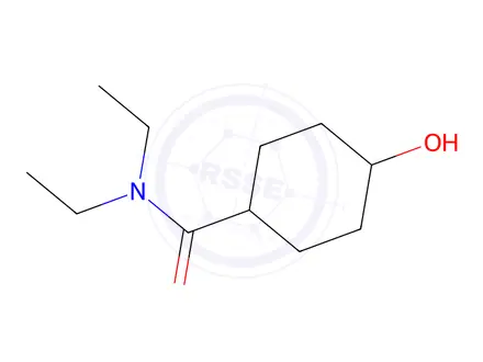 Chemical structure of trans 4-Hydroxycyclohexanecarboxylic acid diethylamide