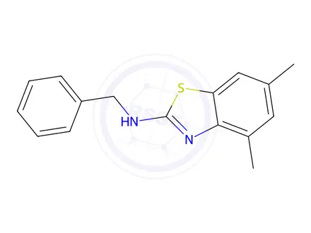 Chemical structure of N-Benzyl-4,6-dimethyl-1,3-benzothiazol-2-amine