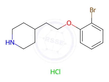 Chemical structure of 4-[2-(2-Bromophenoxy)ethyl]piperidine hydrochloride