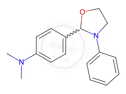 Chemical structure of N,N-Dimethyl-4-(3-phenyloxazolidin-2-yl)aniline