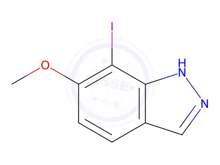 Chemical structure of 7-Iodo-6-methoxy-1H-indazole