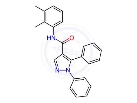 Chemical structure of N-(2,3-dimethylphenyl)-1,5-diphenyl-1H-pyrazole-4-carboxamide