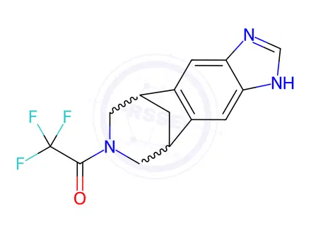 Chemical structure of 2,2,2-Trifluoro-1-(5,6,8,9-tetrahydro-5,9-methanoimidazo[4',5':4,5]benzo[1,2-d]azepin-7(1H)-yl)ethan-1-one