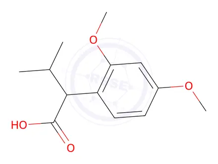 Chemical structure of 2-(2,4-Dimethoxyphenyl)-3-methylbutanoic acid