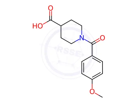 Chemical structure of 1-(4-Methoxybenzoyl)-4-piperidinecarboxylic acid