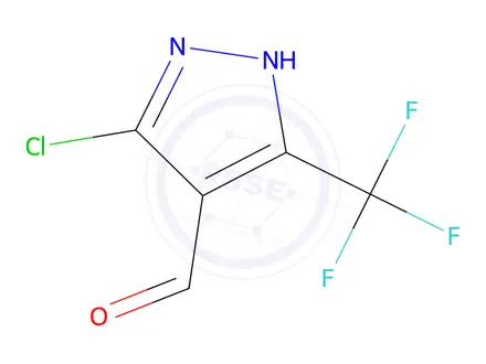 Chemical structure of 3-trifluoromethyl-1H-5-chloropyrazole-4-Carbaldehyde