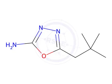 Chemical structure of 5-(2,2-Dimethylpropyl)-1,3,4-oxadiazol-2-amine