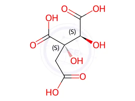 Chemical structure of (-)-Hydroxycitric Acid
