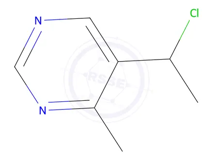 Chemical structure of 5-(1-chloroethyl)-4-methylpyrimidine