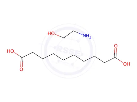 Chemical structure of sebacic acid, compound with 2-aminoethanol