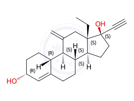 Chemical structure of Desogestrel Related Compound (3-alpha-Hydroxy Desogestrel)