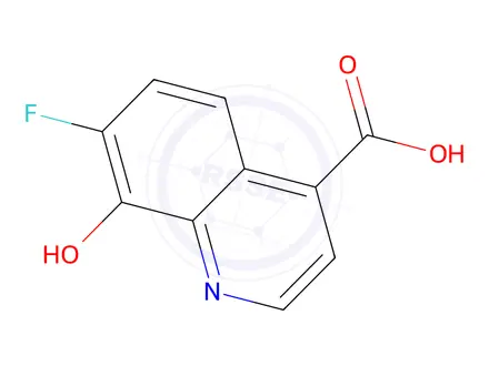 Chemical structure of 7-Fluoro-8-hydroxyquinoline-4-carboxylic acid