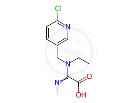Chemical structure of 2-(((6-chloropyridin-3-yl)methyl)(ethyl)amino)-2-(methylimino)acetic acid