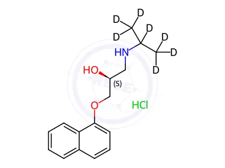 Chemical structure of (S)-Propranolol-d7 Hydrochloride