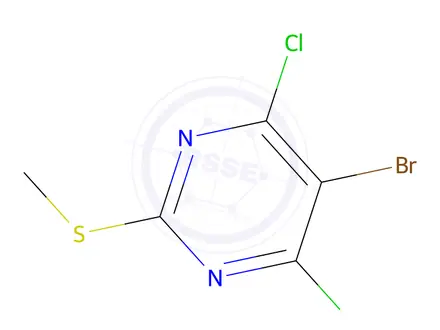 Chemical structure of 5-Bromo-4,6-dichloro-2-(methylthio)pyrimidine