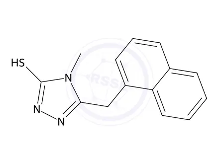 Chemical structure of 4-Methyl-5-(1-naphthylmethyl)-4H-1,2,4-triazole-3-thiol