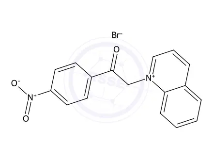 Chemical structure of 1-(2-(4-Nitrophenyl)-2-oxoethyl)quinolin-1-ium bromide