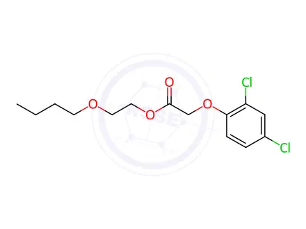 Chemical structure of 2,4-D-butylglycol ester