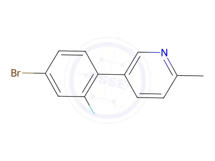 Chemical structure of 5-(4-Bromo-2-fluorophenyl)-2-methylpyridine