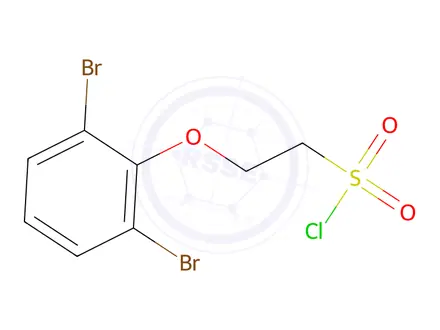 Chemical structure of 2-(2,6-Dibromophenoxy)ethane-1-sulfonyl chloride