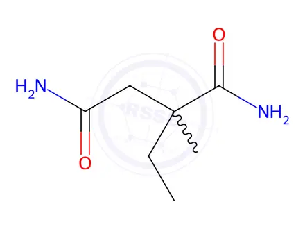 Chemical structure of 2-ethyl-2-methylsuccinamide