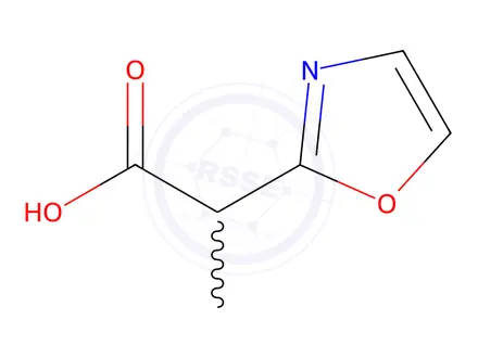 Chemical structure of 2-(1,3-oxazol-2-yl)propanoic acid