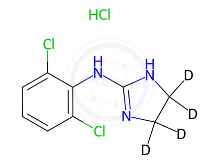 Chemical structure of Clonidine hydrochloride-[D4]