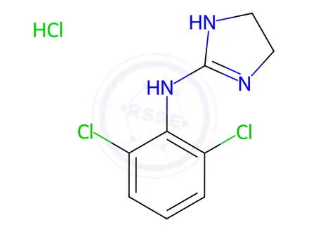 Chemical structure of Clonidine hydrochloride