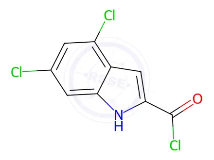 Chemical structure of 4,6-DICHLORO-1H-INDOLE-2-CARBONYL CHLORIDE