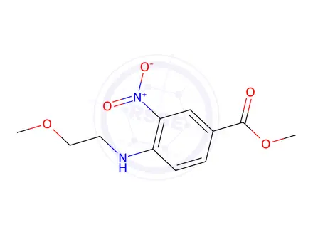 Chemical structure of Methyl 4-((2-methoxyethyl)amino)-3-nitrobenzoate