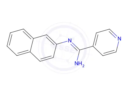 Chemical structure of N-(2-Naphtyl)isonicotinamidine