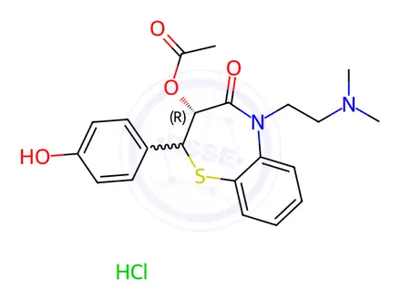 Chemical structure of O-Desmethyl Diltiazem Hydrochloride
