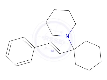 Chemical structure of 1-(1-Styrylcyclohexyl)piperidine